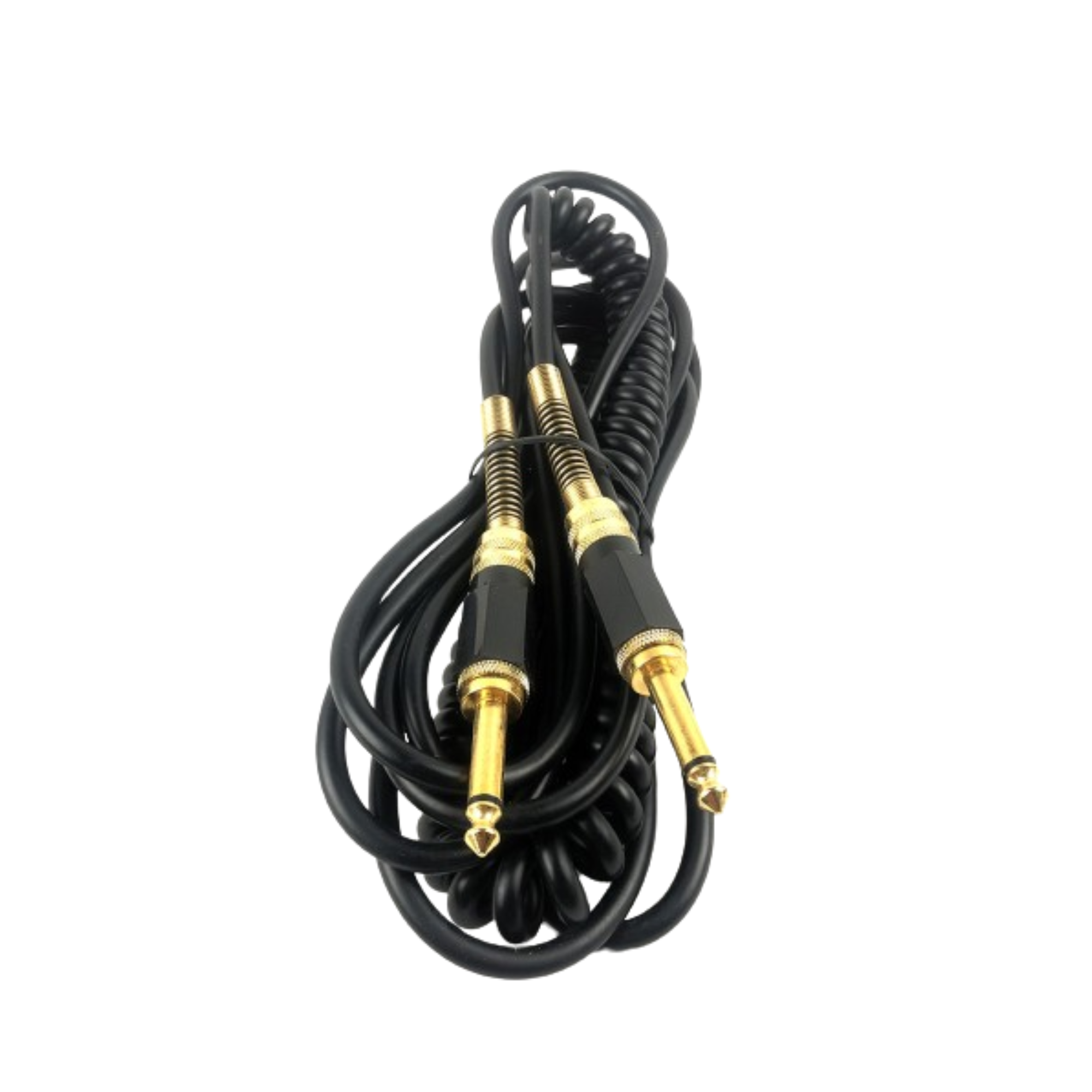 Lazer Music LG-49C Coiled Guitar Cable (Black 20 ft.)
